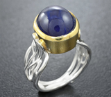 Серебряное кольцо с насыщенно-синим сафиром Серебро 925