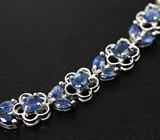 Элегантный серебряный браслет с синими сапфирами Серебро 925