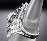 Великолепное серебряное кольцо с иолитами Серебро 925