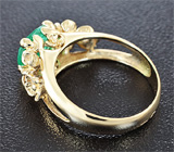 Золотое кольцо с уральским изумрудом Золото