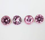 Набор из 4 малайя гранатов 3,97 карат 