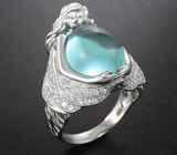 Скульптурное серебряное кольцо «Русалка» Серебро 925