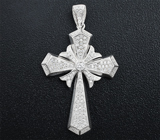 Оригинальный серебряный кулон-крест