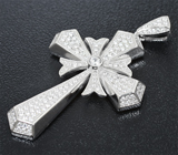 Эффектный серебряный кулон-крест Серебро 925