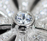 Эффектный серебряный кулон-крест Серебро 925