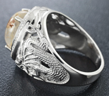 Стильное серебряное кольцо с рутиловым кварцем Серебро 925