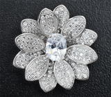 Чудесный серебряный кулон-цветок Серебро 925