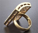 Комплект с синими и бесцветными сапфирами