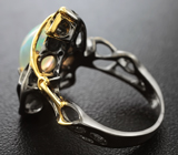Серебряное кольцо с эфиопским опалом Серебро 925