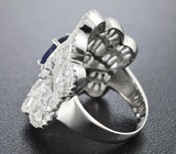 Широкое серебряное кольцо с кианитом Серебро 925