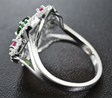 Замечательное серебряное кольцо с диопсидом Серебро 925