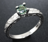 Элегантное серебряное кольцо с синим сапфиром Серебро 925