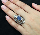Филигранное серебряное кольцо с кианитом Серебро 925