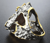 Серебряное кольцо с австралийским болдер опалом и сапфирами Серебро 925