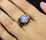 Серебряное кольцо с кристаллическим эфиопским опалом Серебро 925