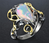 Серебряное кольцо с эфиопским опалом Серебро 925