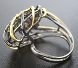 Серебряное кольцо с разноцветными сапфирами Серебро 925