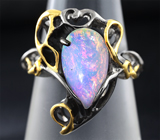 Серебряное кольцо с эфиопским опалом Серебро 925