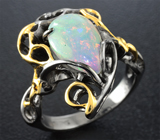 Серебряное кольцо с эфиопским опалом Серебро 925