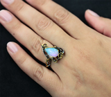 Серебряное кольцо с эфиопским опалом Серебро 925