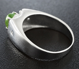 Стильное серебряное кольцо с демантоидом Серебро 925