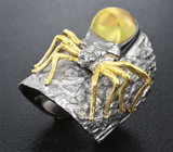 Серебряное кольцо «Паук» c цитрином Серебро 925