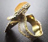 Серебряное кольцо с рутиловым кварцем и аметистом Серебро 925