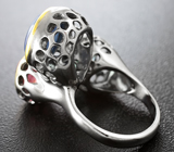 Серебряное кольцо с кианитом, топазом и турмалином Серебро 925