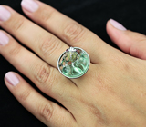 Чудесное серебряное кольцо «Золотая рыбка» Серебро 925