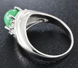Стильное серебряное кольцо с изумрудом Серебро 925