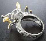 Серебряное кольцо с разноцветными сапфирами Серебро 925