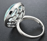 Скульптурное серебряное кольцо «Золотая рыбка» Серебро 925