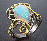 Серебряное кольцо с эфиопским опалом Серебро 925