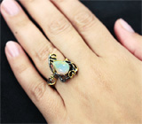Серебряное кольцо с эфиопским опалом Серебро 925