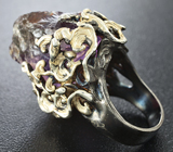 Серебряное кольцо с необработанным аметистом Серебро 925