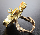 Серебряное кольцо с самоцветами Серебро 925