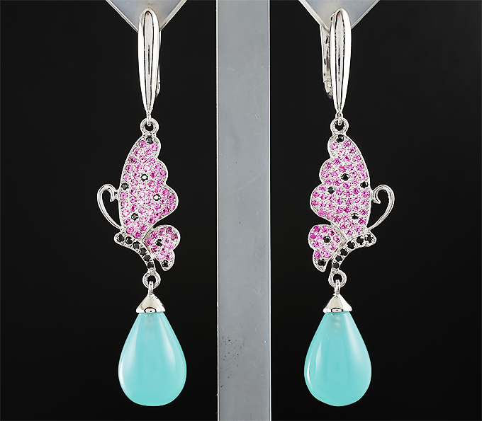 Изысканные серебряные серьги