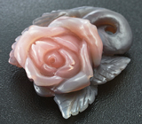 Миниатюра-подвеска «Роза» из цельного халцедона 15,5 грамм 