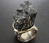Серебряное кольцо с кристаллом шерла Серебро 925