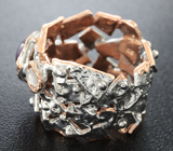 Серебряное кольцо с аметистом, перидотом и лунным камнем Серебро 925