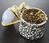 Серебряное кольцо с халцедоном и топазом Серебро 925