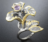 Серебряное кольцо с аметистом Серебро 925