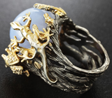 Серебряное кольцо с лавандовым халцедоном Серебро 925