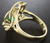 Авторское золотое кольцо с изумрудом 1,57 карат и бриллиантами Золото