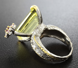 Серебряное кольцо с цитрином и родолитом Серебро 925