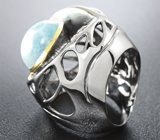 Серебряное кольцо с ларимаром, топазами и синими сапфирами Серебро 925