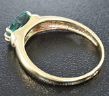 Кольцо с турмалином редкого цвета Золото