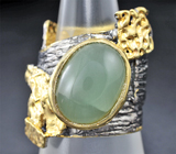 Серебряное кольцо с зеленым бериллом Серебро 925
