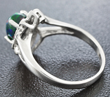 Чудесное серебряное кольцо с великолепным черным опалом Серебро 925