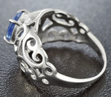 Оригинальное серебряное кольцо с синим сапфиром Серебро 925